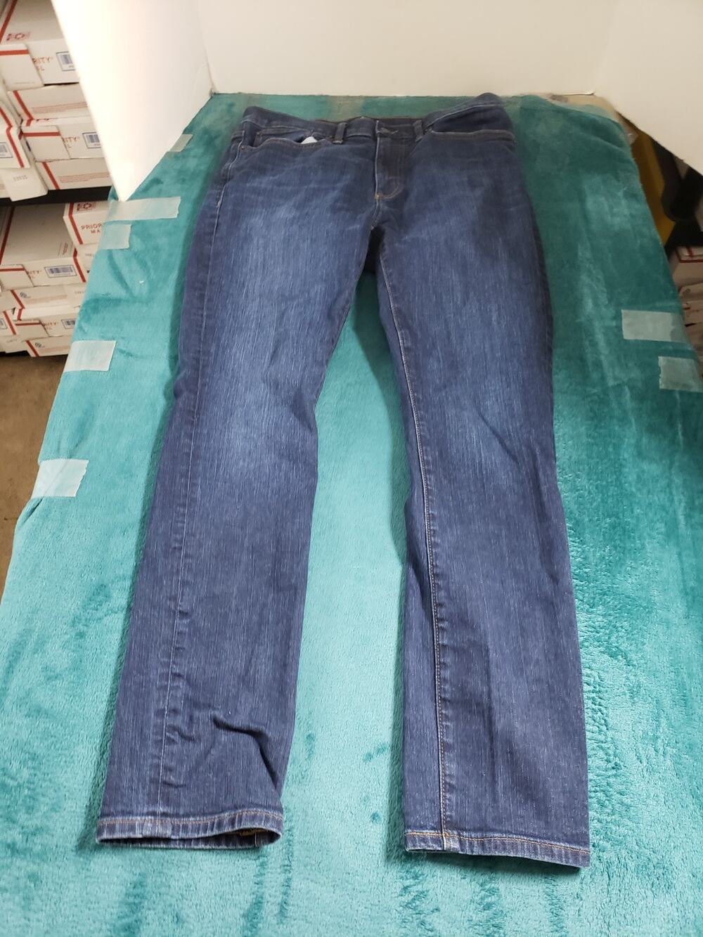 J.Crew Jeans Size 33x32 Mens Blue Stretch Pants Denim Mid Rise Skinny